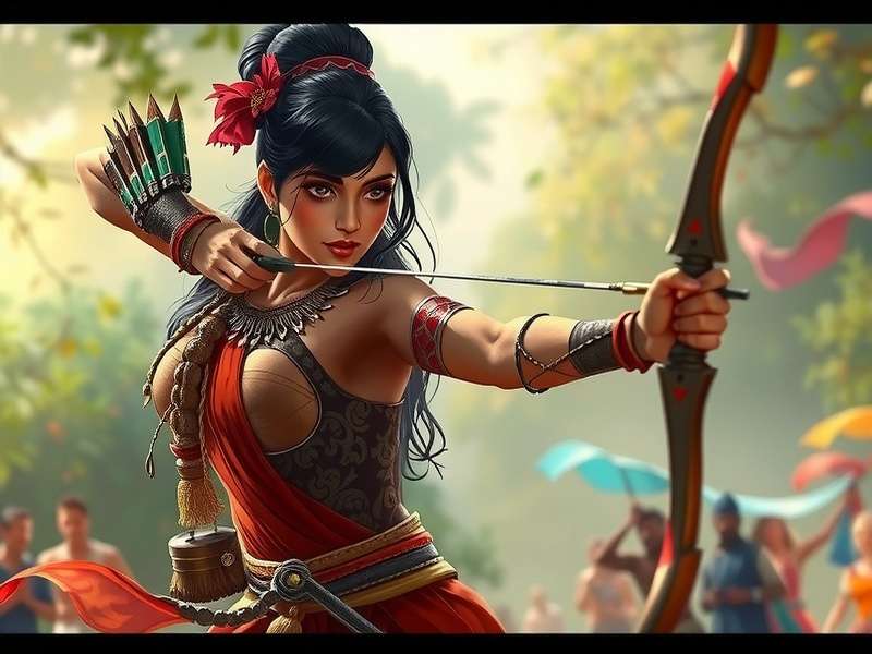 Sari Clad Archery Gameplay